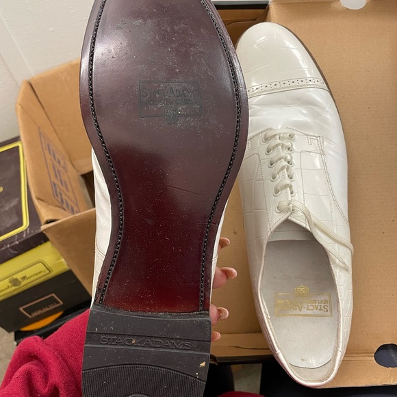 Stacy Adams sz 12 White Gator Men’s Dress Shoe - Picture 4 of 6